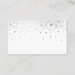 Carte De Placement Points Confetti Faux Argent   Moderne