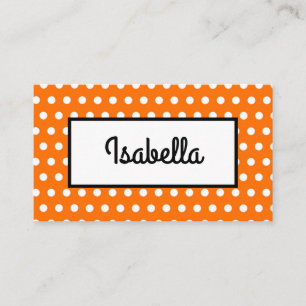 Carte De Placement Polka blanc et orange, Thanksgiving