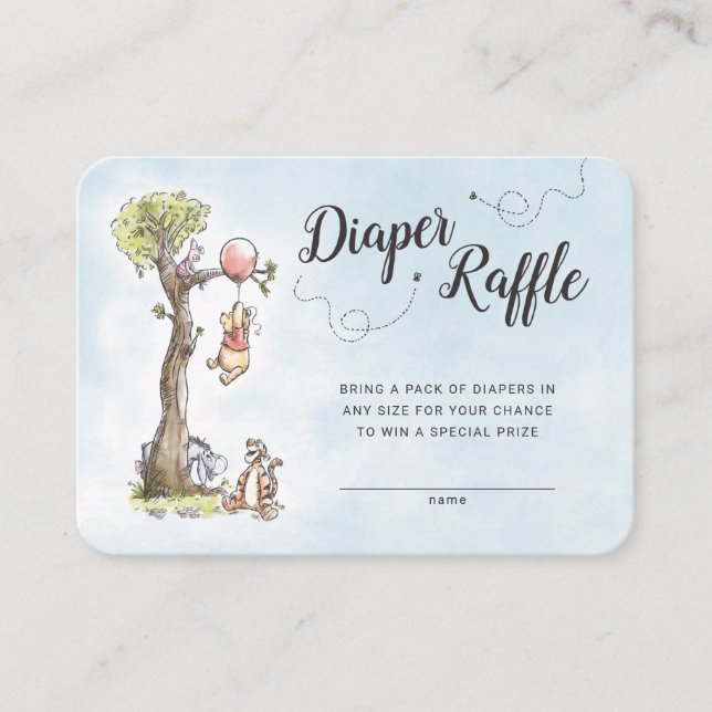 Carte De Placement Pooh & Amis Aquarelle Déchets Raffin (Devant)