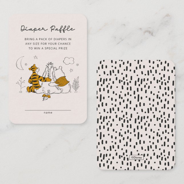 Carte De Placement Pooh, Eeyore & Tigger Diaper Insertion (Devant / Derrière)