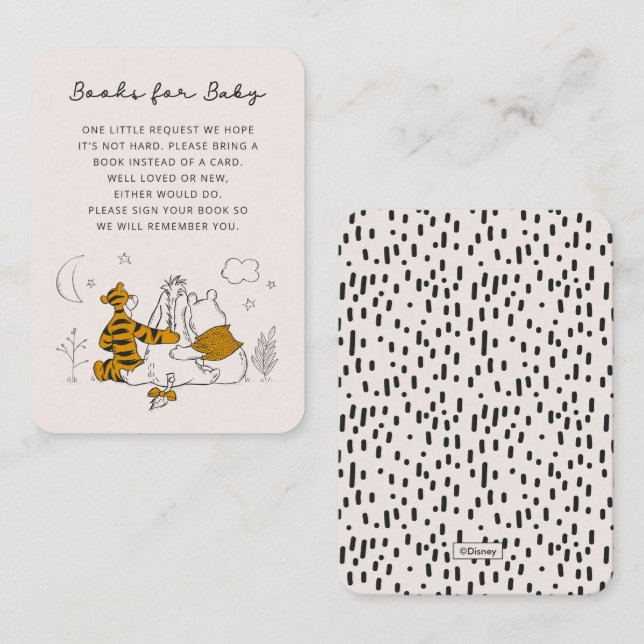 Carte De Placement Pooh, Eeyore & Tigger Livres pour Baby Insert Card (Devant / Derrière)