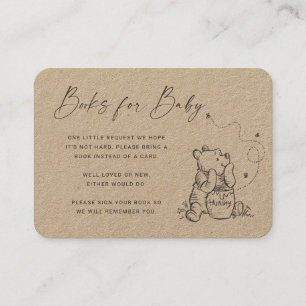 Carte De Placement Pooh simple   Livres pour Baby Insert Card