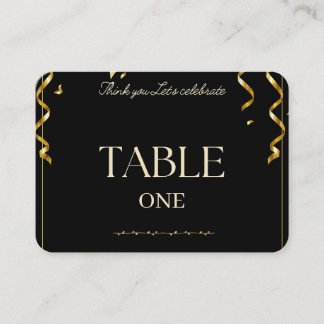 Carte De Placement Prestige Gold Retirement Celebration Table Number 