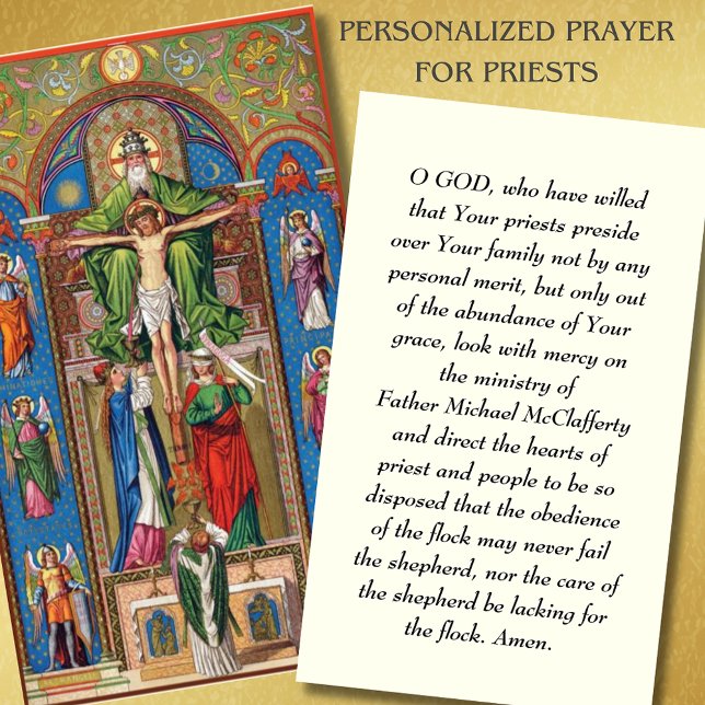 Carte De Placement Prêtrise Catholique Messe de prière Offrant (Créateur téléchargé)