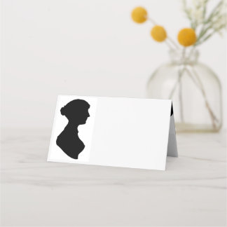 Carte De Placement Pride and Prejudice with Jane Austen silhouette