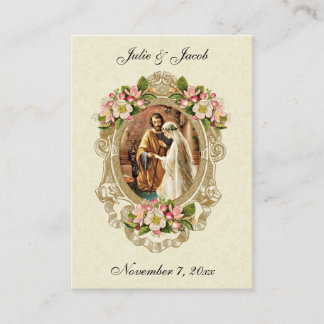 Carte De Placement prière de mariage catholique Mariée Marié Marie Jo
