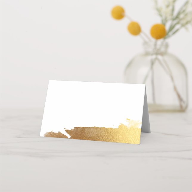 Carte De Placement RÉCEPTION DE MARIAGE élégant luxe doré or (Devant)