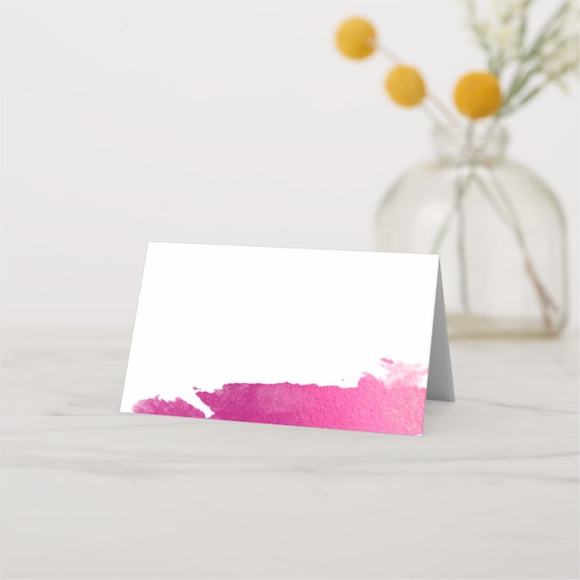 Carte De Placement RÉCEPTION DE MARIAGE élégant luxe doré rose chaud (Devant)