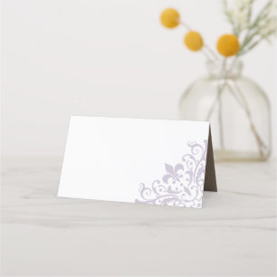 Carte De Placement Regency violet de France Fleur de Lis Mariage