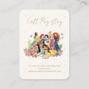 Carte De Placement Registre cadeau Disney Princess Floral Insertion