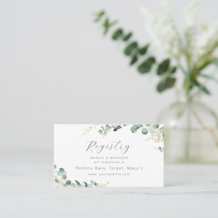 Carte De Placement Registre de la mariée de l'eucalyptus rustique