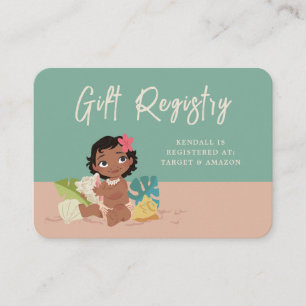 Carte De Placement Registre des cadeaux de Baby shower Moana de Disne