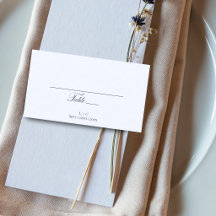 Remerciement de mariage élégant bleu marine