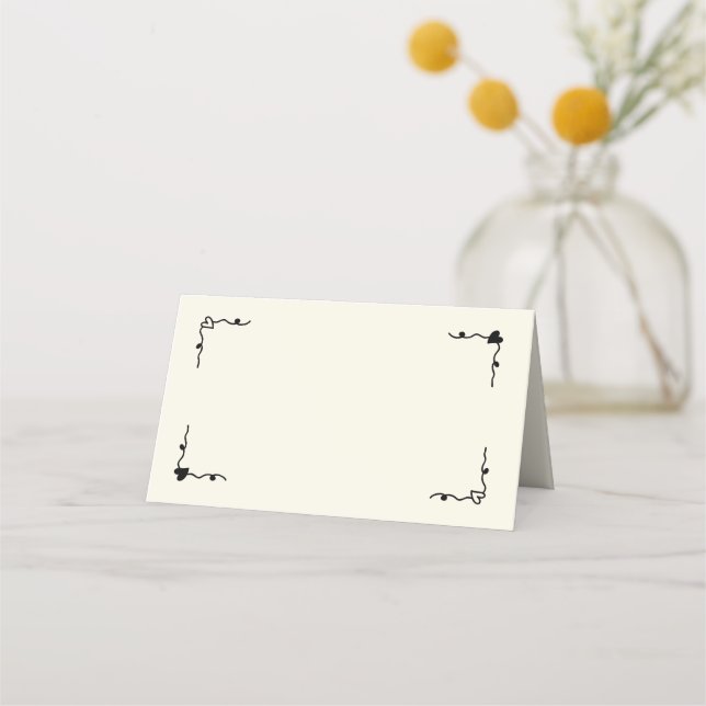Carte De Placement Rétro manuscrit Whimsical (Devant)