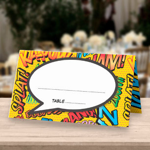 Carte De Placement Retro Trendy Comic Book Pop Art