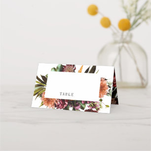 Carte De Placement Richesse du Mariage floral coloré du printemps