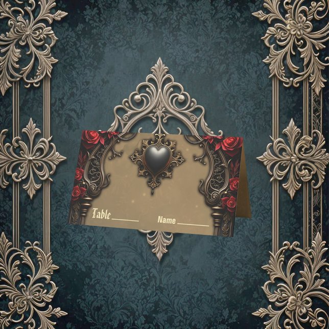 Carte De Placement Romance gothique : Passion cachée. (Créateur téléchargé)