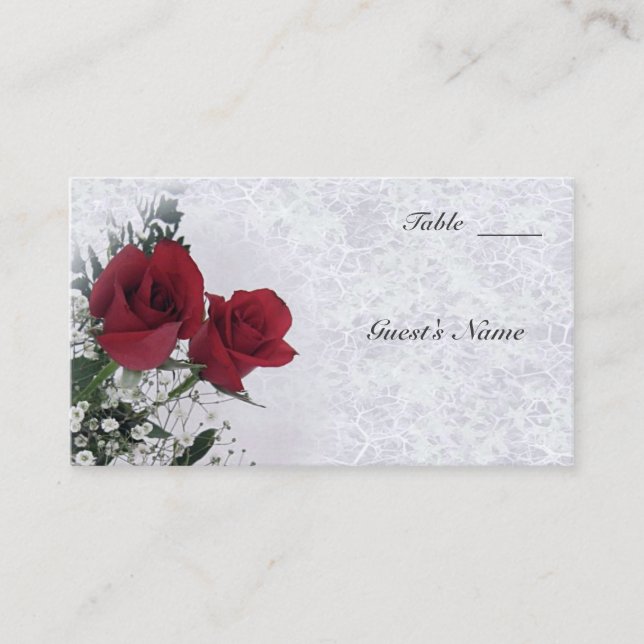 Carte De Placement Rose Dream Mariage Table assise (Devant)