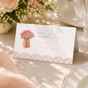 Carte De Placement Rose frais sorti du marché Shower de mariage