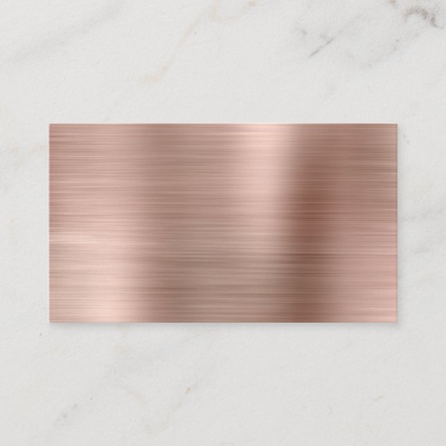 Carte De Placement Rose Gold Metallmer Blank (Devant)