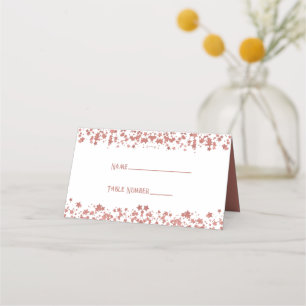 Carte De Placement Rose Gold Parties scintillant Stars Place Card