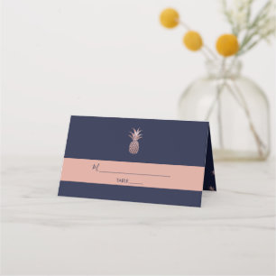 Carte De Placement Rose Gold Pineappy DO-IT-YOURSELF Navy Blue