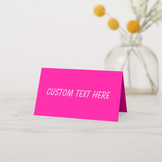 Carte De Placement Rose perse solide rose profond (Devant)