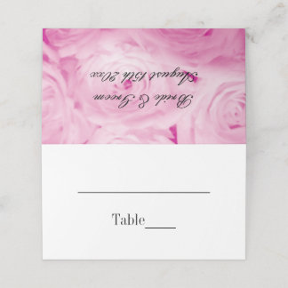 Carte De Placement Rose rose personnalisée table de mariage