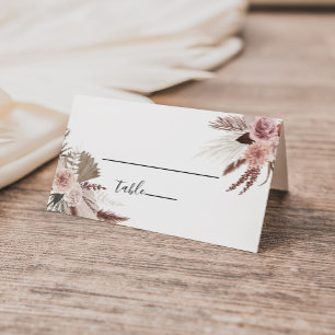 Carte De Placement Rose Rustique Gold Floral Mariage Place Card