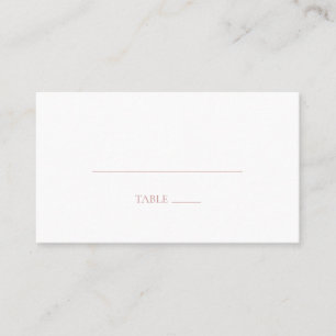 Carte De Placement Rose simple et élégant Gold Plat Mariage Place Car