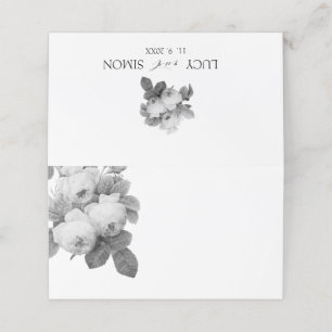 Carte De Placement Rose vintage