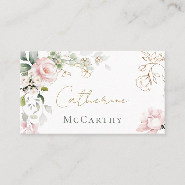 Carte De Placement Roses roses roses Mariage de feuillage (Devant)