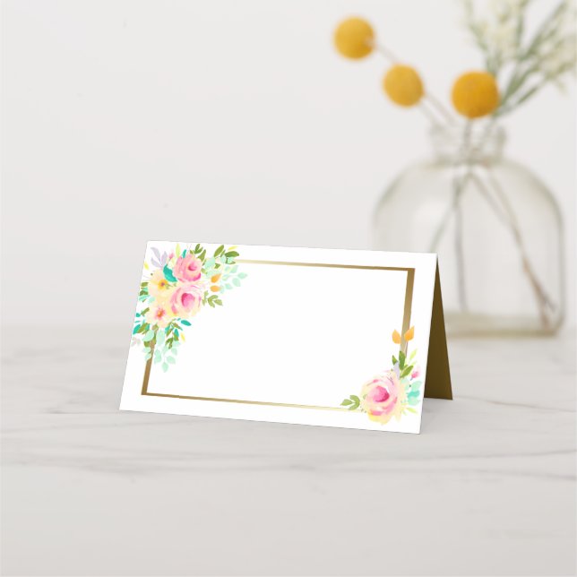 Carte De Placement Roses roses roses Pêcher Mariage (Devant)