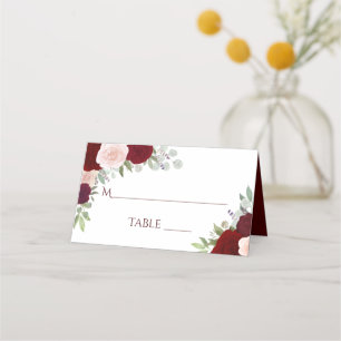 Carte De Placement Roses rouges et roses roses roses de Bourgogne Élé