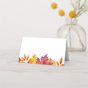 Carte De Placement Russe chute Feuille Garland Mariage d'automne