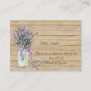 Carte De Placement Russe Country Mason Jar French Lavender Bouquet