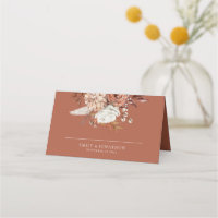 Rustic Automne Florals Noms Date Rust Mariage