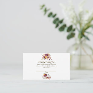 Carte De Placement Rustic Fall Floral & Charming White Citrouille Raf
