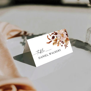 Carte De Placement Rustic Fall laisse Mariage plié