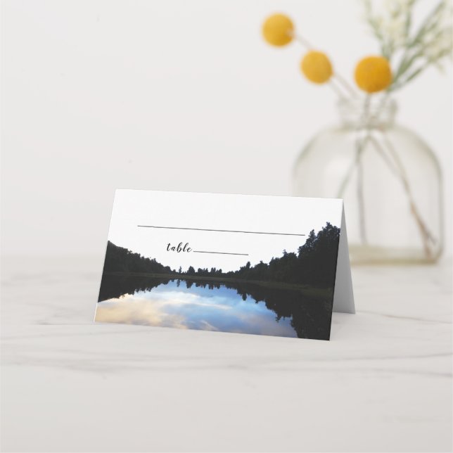 Carte De Placement ©Rustic Lake Reflections Lakeside Mariage Escort (Devant)