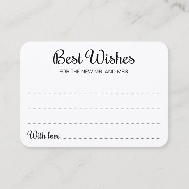 Carte De Placement Rustic Meilleurs Voeux Nouveau M. Mme Mariage Livr (Devant)