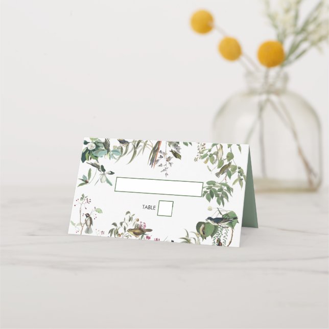 Carte De Placement Rustique Eucalyptus Feuille Vintage Mariage de ver (Devant)