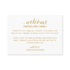 Sac cadeau de bienvenue Mariage d'or moderne