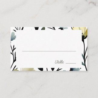 Carte De Placement Sage Green & Soft Yellow Botanical Wedding