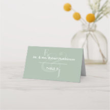 Sage Mariage Ampersand inversé | Sièges pliés