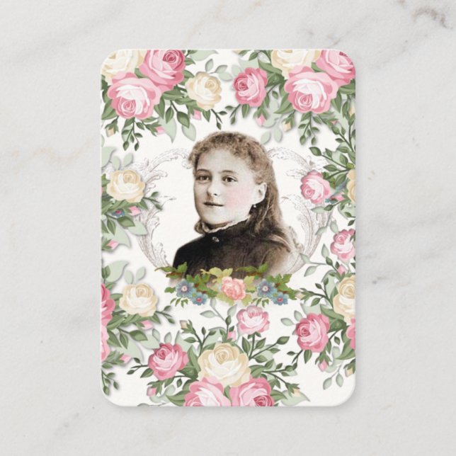 Carte De Placement Sainte Thérèse de l'Enfant Jésus Prière Novena Cat (Devant)