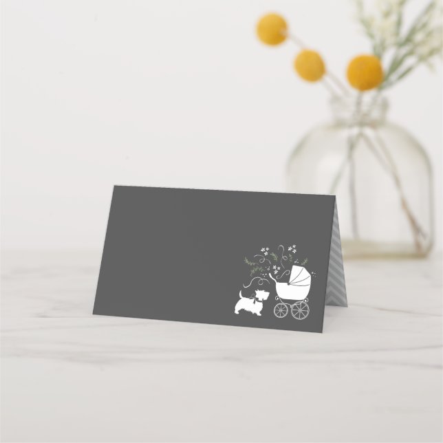 Carte De Placement Scotty Dog Baby shower (Devant)