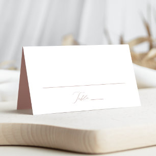 Carte De Placement Script élégant moderne Dusty Rose Mariage