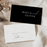 Script minimaliste Whimsical | Mariage noir