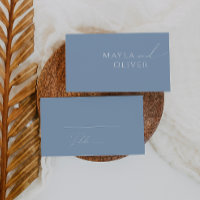 Script Whimsical | Dusty Blue Flat Mariage